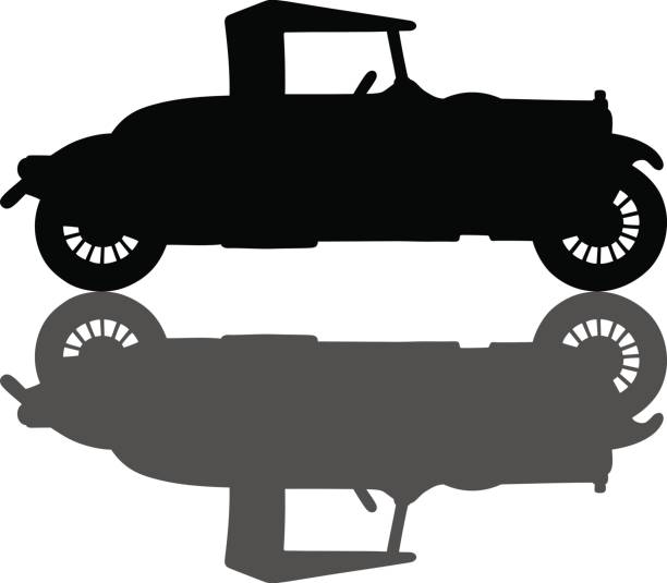 ilustraciones, imágenes clip art, dibujos animados e iconos de stock de vintage pequeño roadster - roadster
