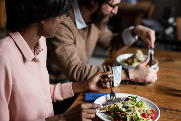 istock Couple is eating a healthy meal. 647405356