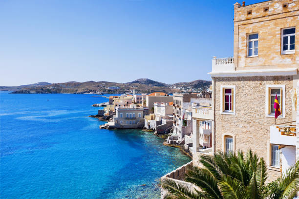 istock Ermoupoli town, Syros island, Greece 647405648