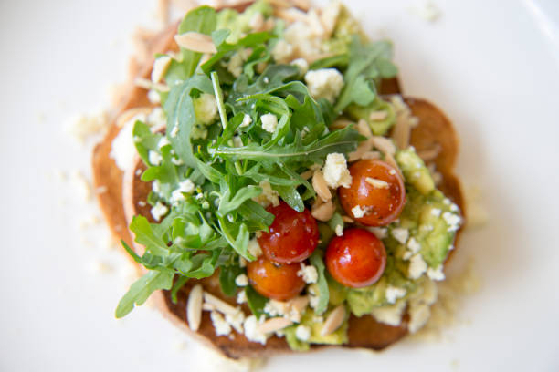 istock smashed avocado & feta on toasted sourdough 647409820