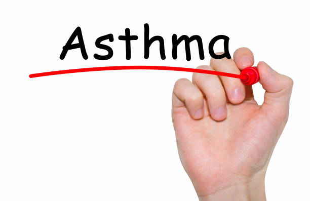 istock Hand writing inscription Asthma with marker, concept 647410098