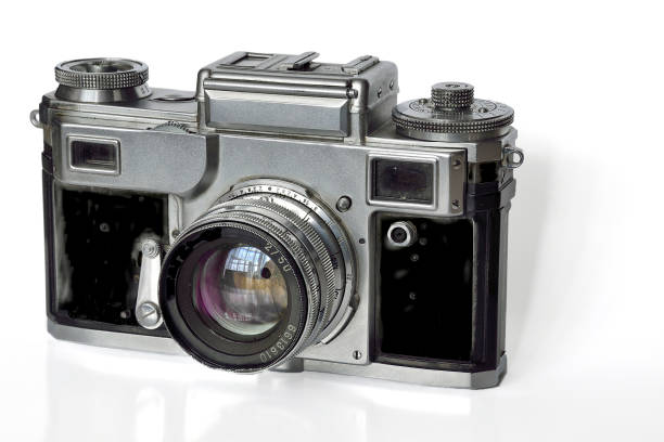 istock Vintage old film photocamera 647410620