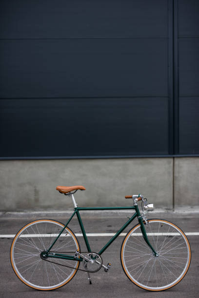 istock Beautiful vintage bicycle on the street. 647412712