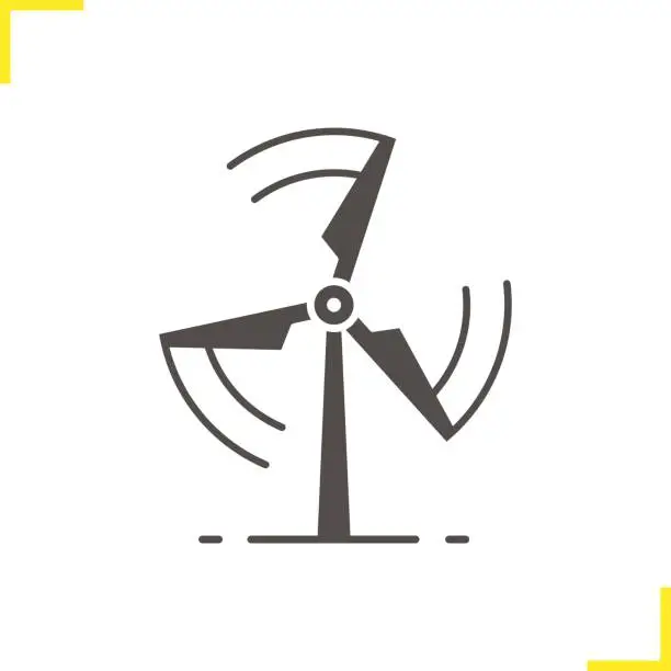 Vector illustration of Rotating wind mill icon