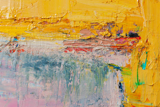 istock Abstract painted red, yellow and green art backgrounds. 647415780