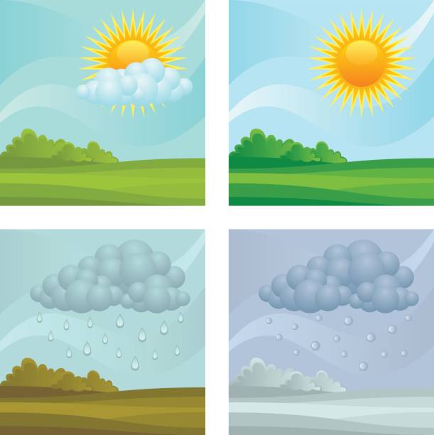 ilustrações, clipart, desenhos animados e ícones de alterações climáticas - weather changes