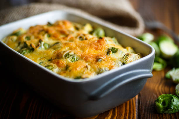 istock Brussels sprouts baked in sauce with cheese 647419180