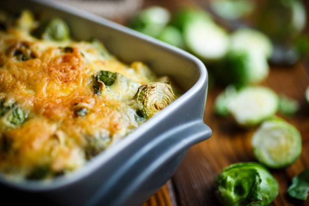 istock Brussels sprouts baked in sauce with cheese 647419234