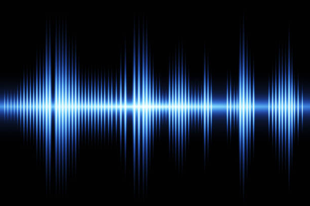 Sound waveform stock photo
