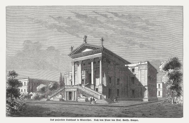 Town Hall, Winterthur, Switzerland, built by Gottfried Semper, published 1865