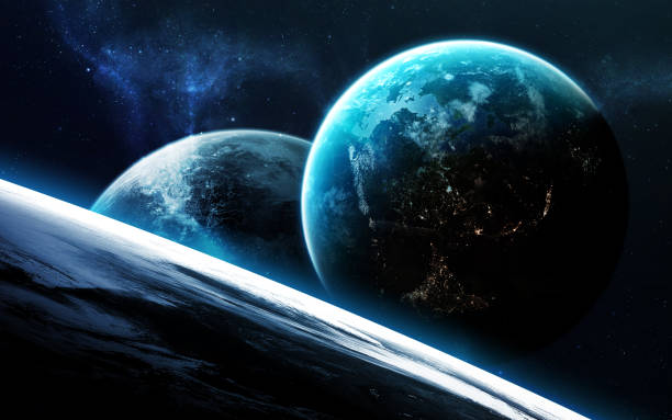 istock Deep space art. Nebulas, planets galaxies and stars in beautiful composition. Awesome for wallpaper and print. Elements of this image furnished by NASA 647423920