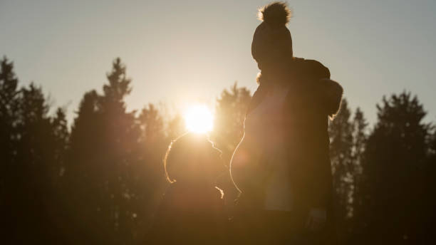 istock Man kneeling by pregnant partner at sunset 647430546