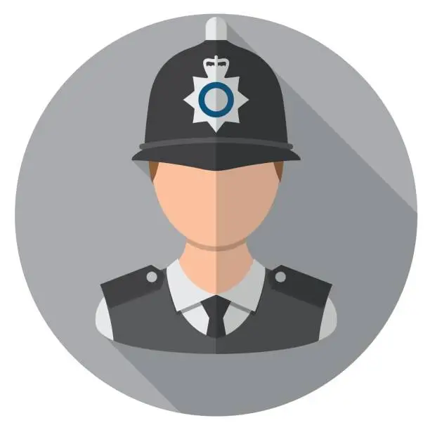 Vector illustration of London Police Officer