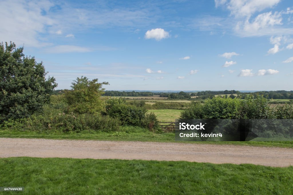 View across the fields around Sissinghurst View of the countryside across the fields around Sissinghurst Kent - England Stock Photo