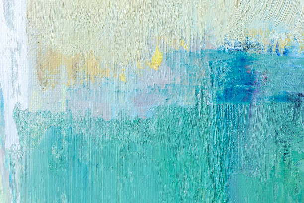 istock Abstract painted yellow green and blue art backgrounds. 647444666