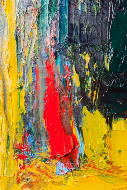 istock Abstract painted red, yellow, green and blue art backgrounds. 647448472