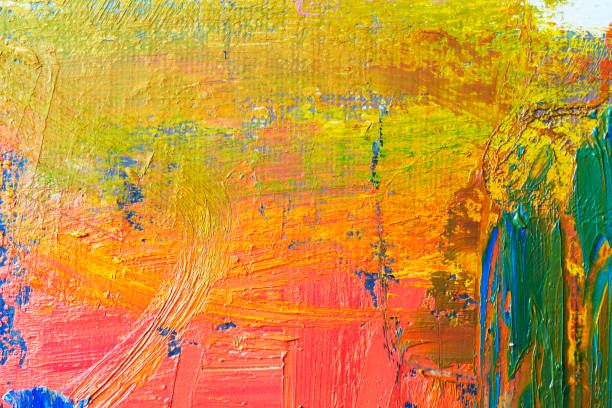 istock Abstract painted red, yellow green and blue art backgrounds. 647449078
