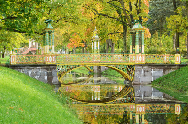 istock Colorful bridge in the Park. 647455502