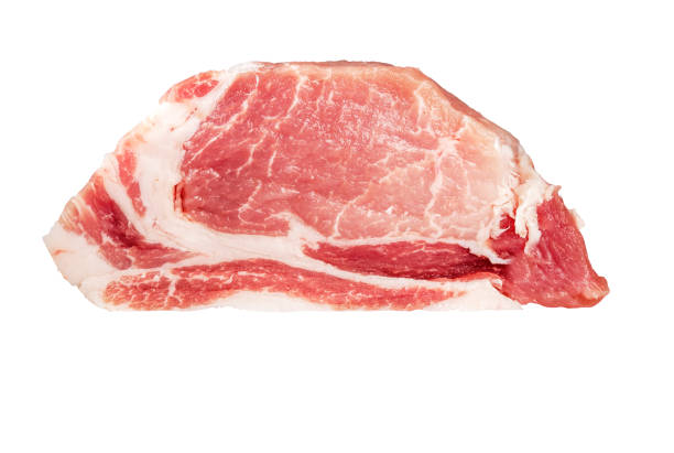most of the pork on a white background