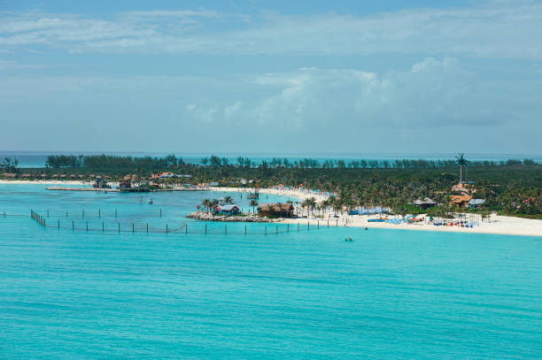istock Aerial view on beach in Bahamas 647462134
