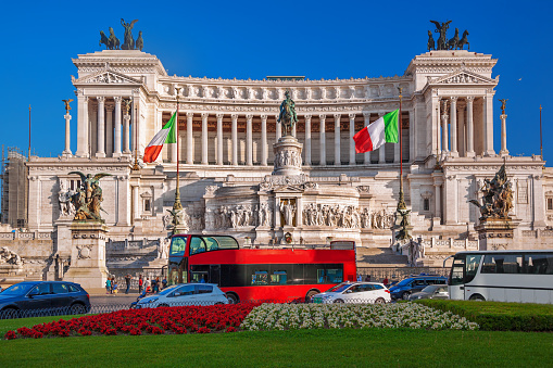 Rome with National Monument of Victor Emmanuel II in Italy