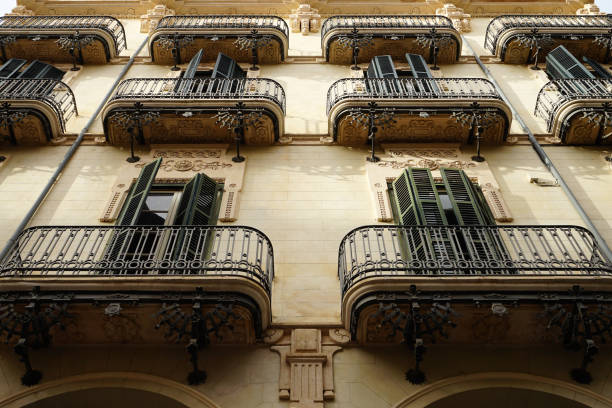 istock Old apartment buildings in a spanish town 647465476