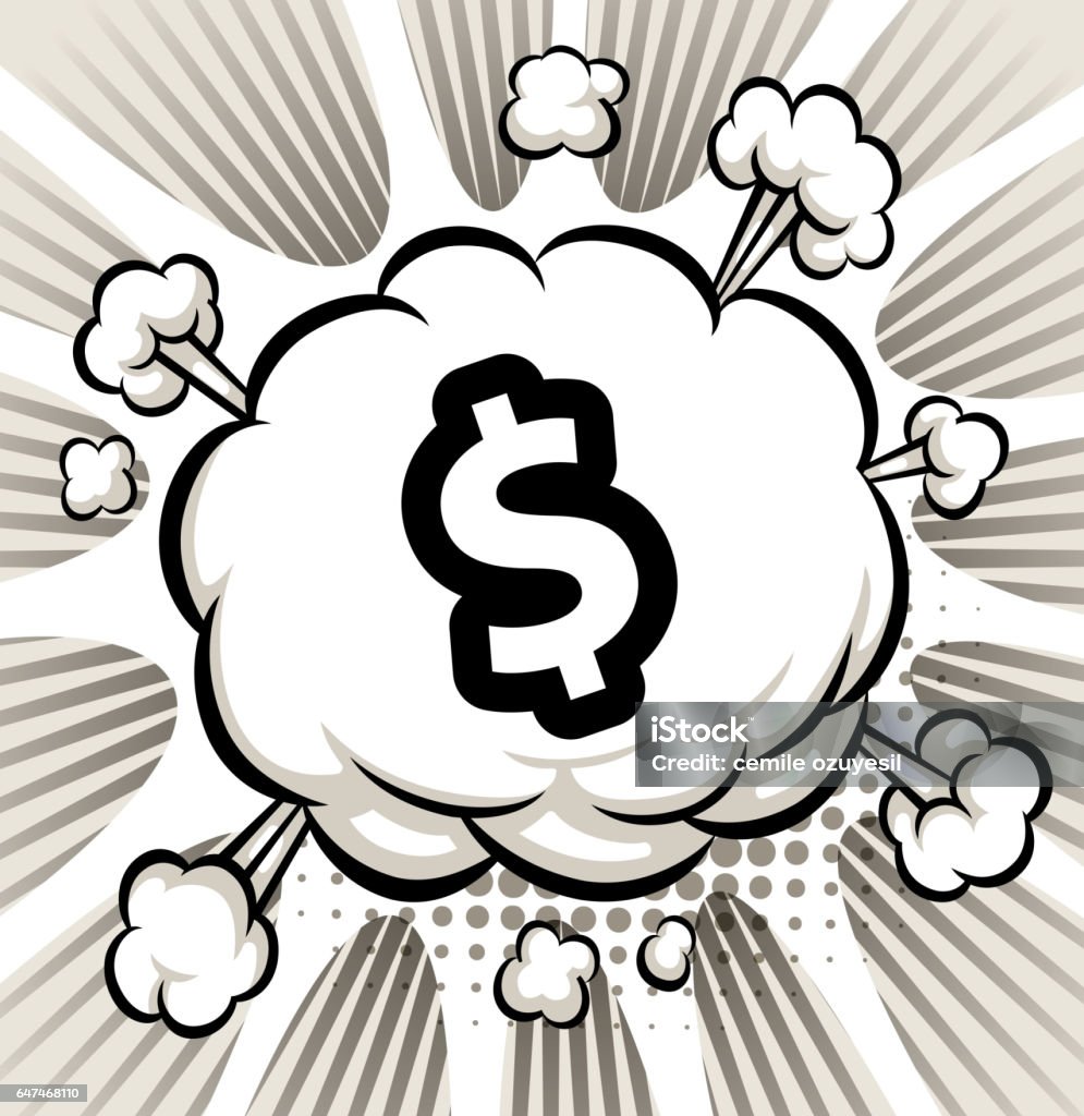 Exploding Dollar Sign Exploding Dollar Sign Stock Illustration - Download Image Now ...