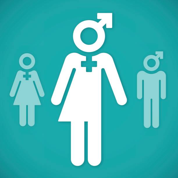 Transgender Person Symbols Transgender, male and female symbols. gender change stock illustrations