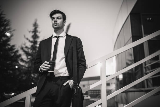 istock Gentleman in black and white 647473950