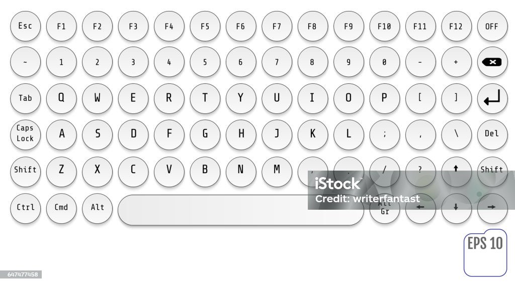 Round Key Design Modern Keyboard Design Fashionable Retro Concept Round Keys This ...