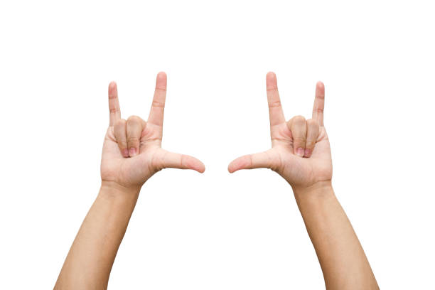 istock I Love You hand sign isolated on white background 647478132