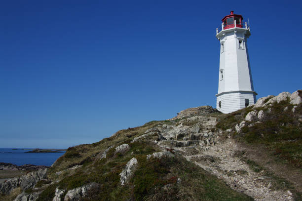 faro de louisbourg - louisbourg fotografías e imágenes de stock