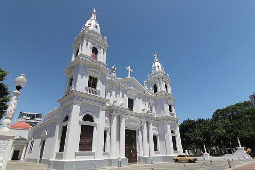 The oldest church in Ponce city in Puerto Rico.  Is a cathedral build on 19 century, during the Spain government.  Is located at the center of the town, in the middle of the main square, know as Plaza las Delicias.