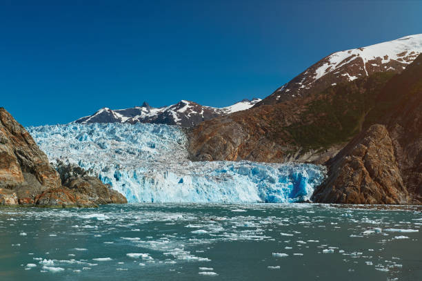 istock Blue glacier in mountain landscape 647523870