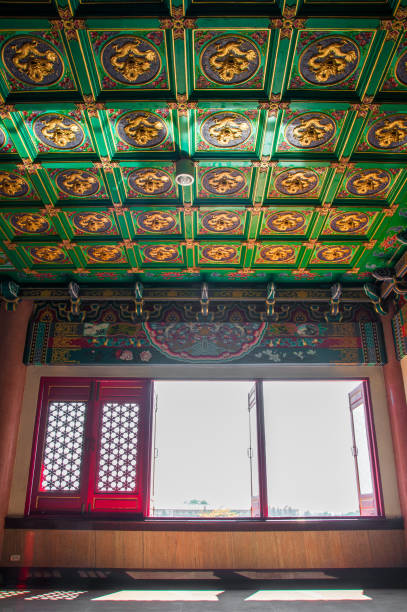 istock Interior of Chinese temple 647534426
