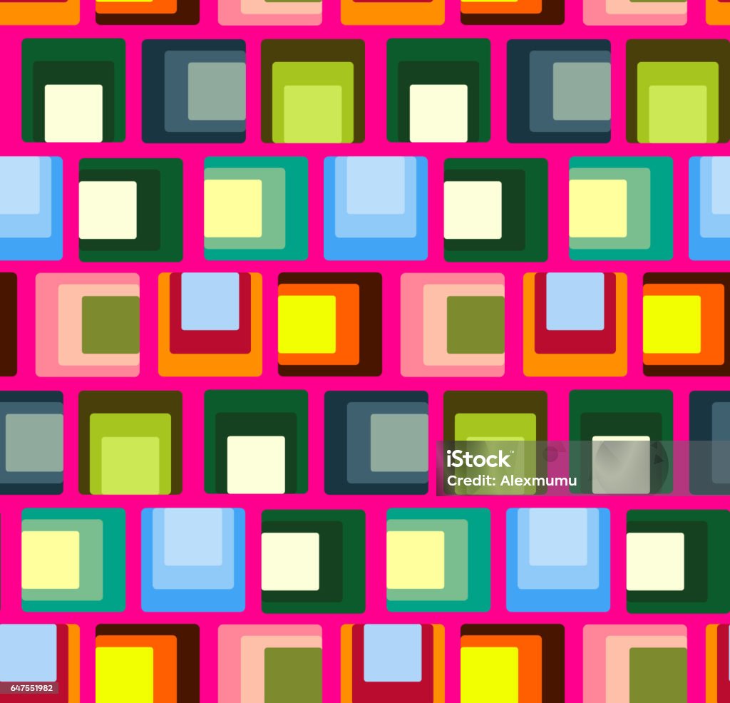 Seamless Repeating Pattern Of Colored Squaresvector Stock Illustration ...