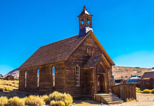 istock Historic Church In California Ghost Town 647559056