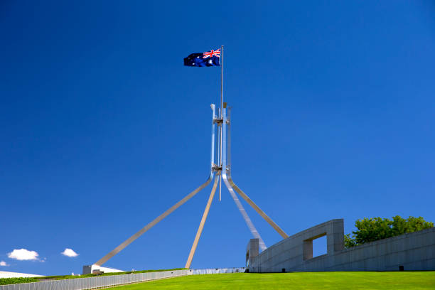 Parliament House Canberra Australia stock photo