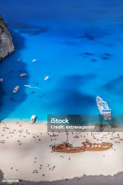 Navagio Beach With Shipwreck On Zakynthos Island In Greece Stock Photo - Download Image Now