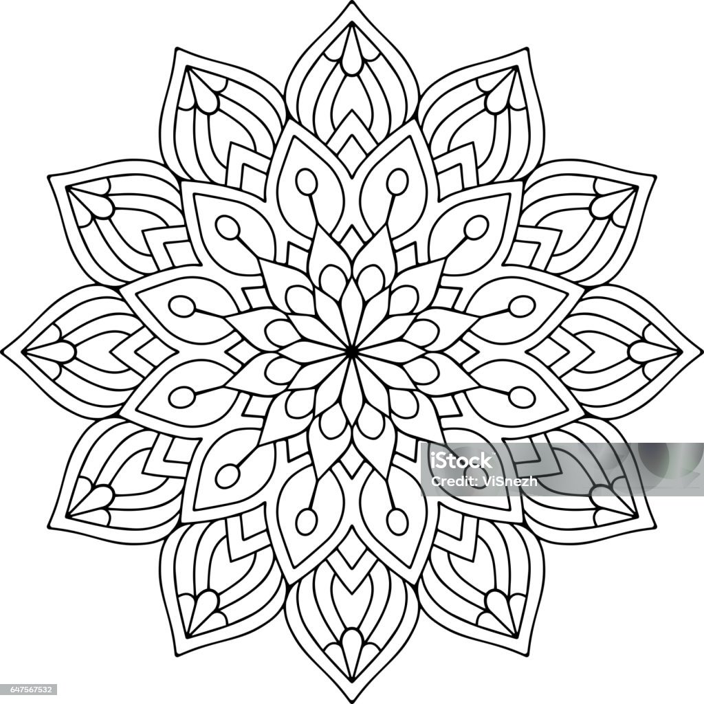 Mandala. Geometric circle element made in vector Antique stock vector