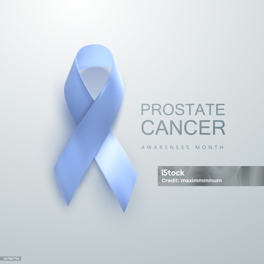 Prostate Cancer Awareness Blue Ribbon. Prostate Cancer Awareness Blue Ribbon. World Prostate Cancer Day concept. Vector Illustration. Men healthcare concept Medical Exam stock vector