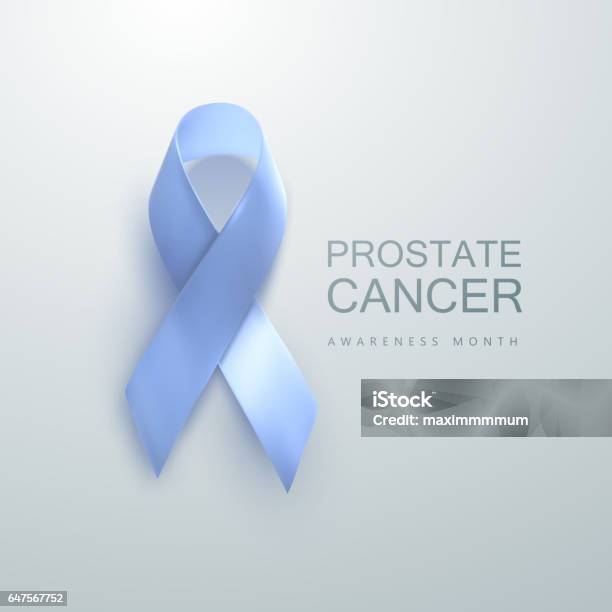 Prostate Cancer Awareness Blue Ribbon Stock Illustration - Download Image Now - Medical Exam, PSA, Adult