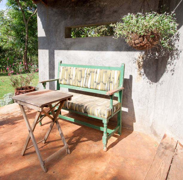 istock Sunny outdoor patio seat 647570522