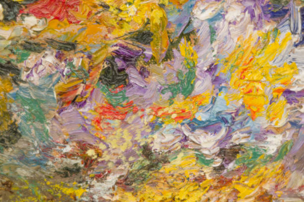 istock Abstract oil paint background. Soft lens effect. 647574176