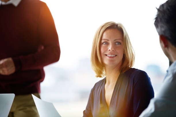 istock She brings a great energy to every meeting 647574770
