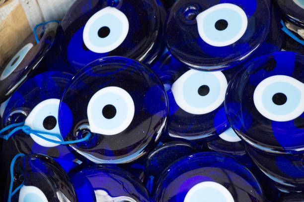 istock Set of evil eye bead as Amulet souvenir 647577212