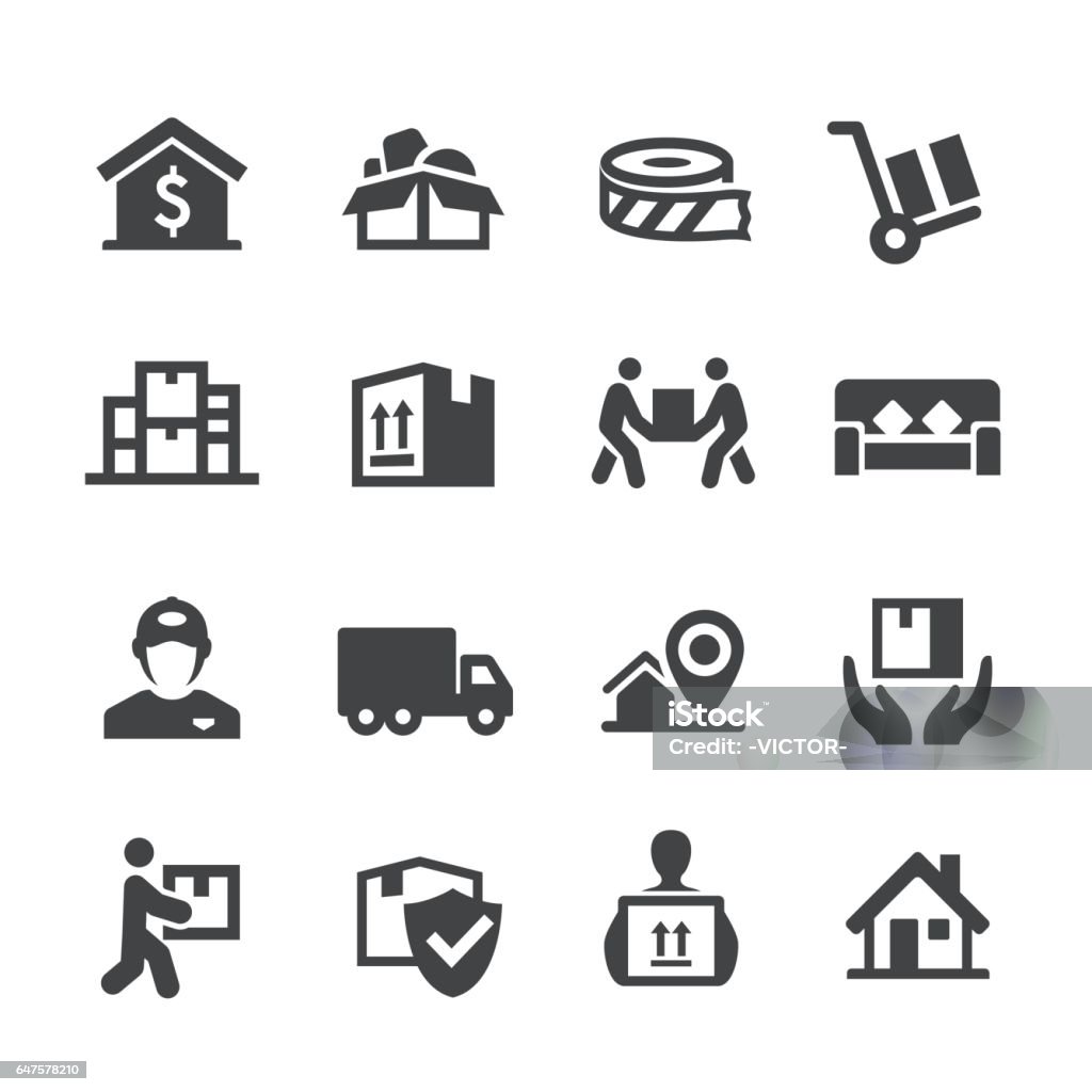 Moving Icons - Acme Series Moving Icons Icon Symbol stock vector