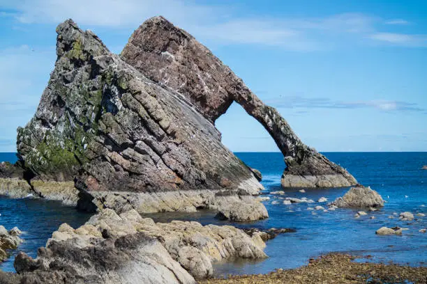 Photo of Bow fiddle rock at Portknockie, Scotland