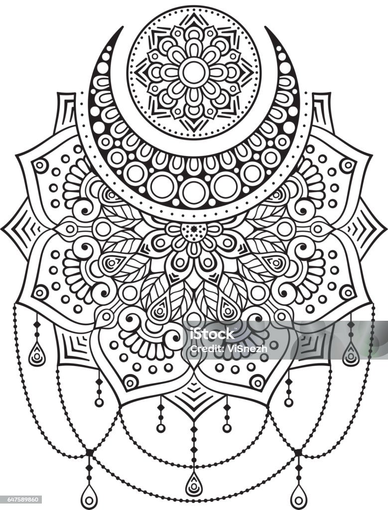 Vector Mandala Ornament beautiful card with mandala. Geometric circle element made in vector Abstract stock vector