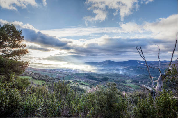 istock Guadalupe town at sunrise, Spain 647603030